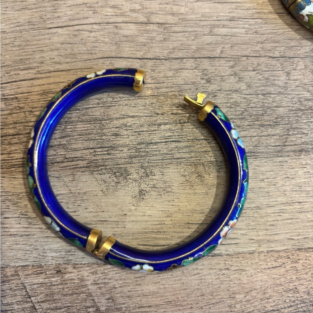 Vintage Cloisonn Bangles From China View 3